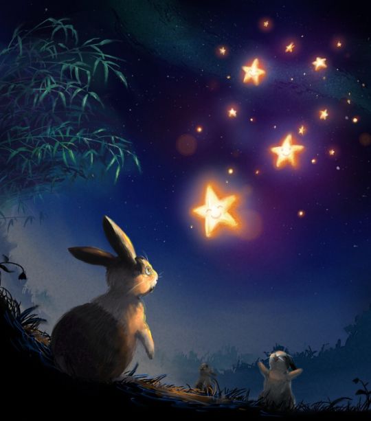 Как зайчонок со звёздами дружил